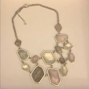 Pink and purple statement necklace.